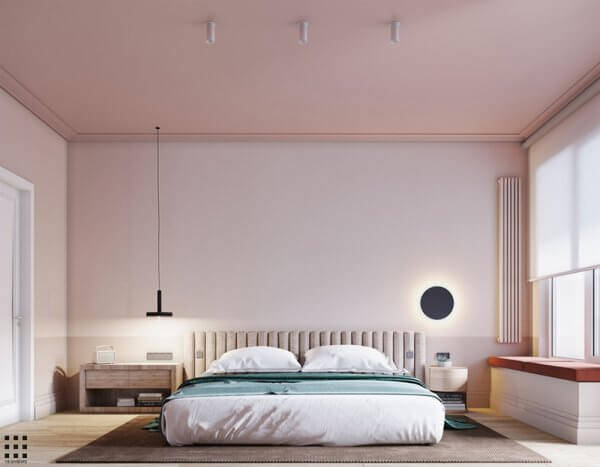 Room sleep background color pink simple simple